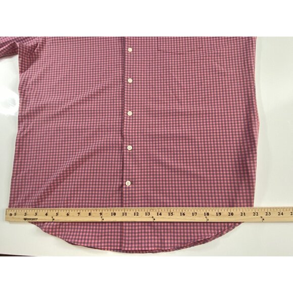 Peter Millar Summer Comfort Men’s Large Pale Rose Blue Check Long Sleeve - Picture 13 of 16